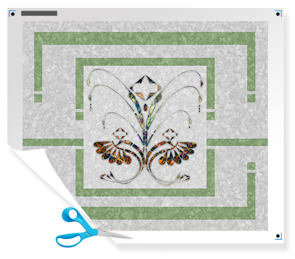 ArtDecoFountain - cheater quilt fabric