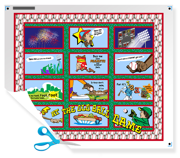 AtTheOldBallGame - cheater quilt fabric