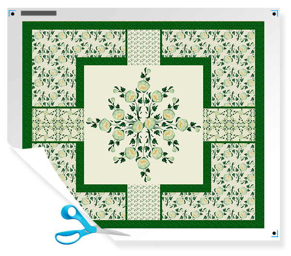 Spring Buds - cheater quilt fabric