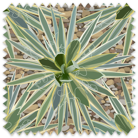 Yellow daisy motif over a light honeycomb pattern with honey bees.