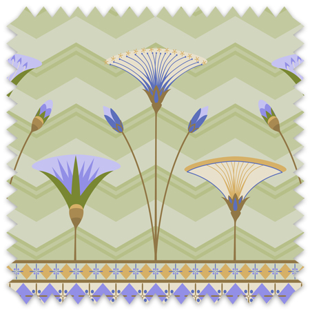 Lotus and Papyrus Blossoms on an Egyptian border.