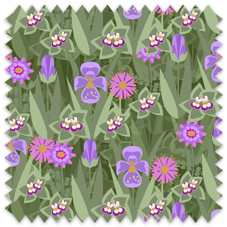 Tulips, Iris and leaves