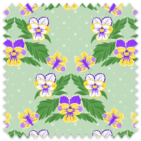 Pansy scallop design