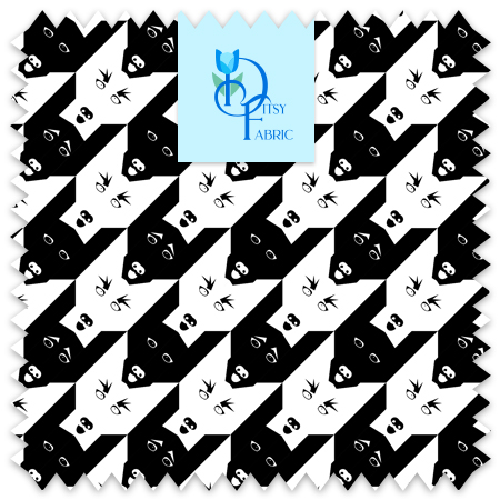 HOundstooth design made of dog faces.