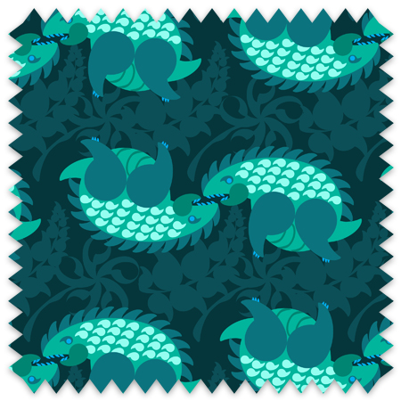 Art Deco repeating design of a dragonfly over a geometric lattice.This vector file can be scaled or recolored.